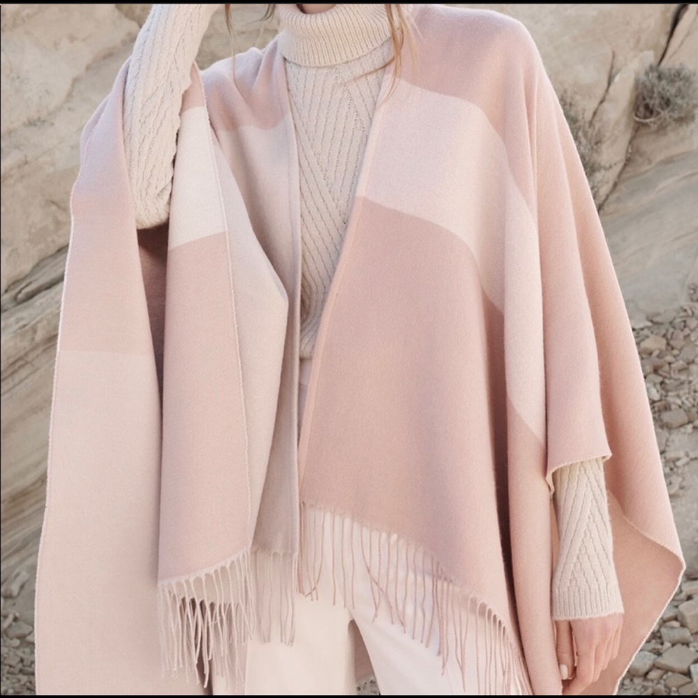 SOIA & KYO Woven Scarfigan With Fringe Scarf